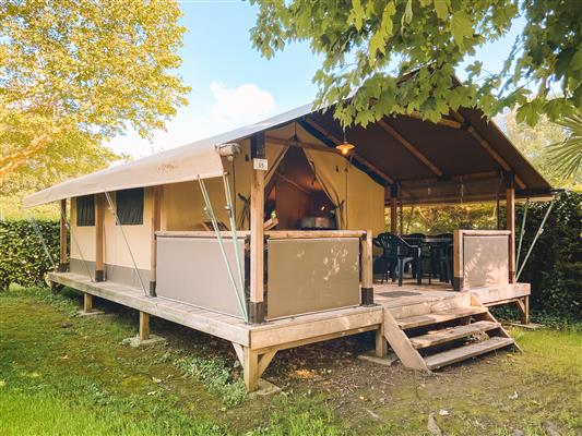 tente lodge 5 personnes - camping de la gères